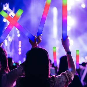 2025 Cheering <b>Tube</b> Rgb Dj Night Club Concert Beads Glow Bulk Luminous <b>Led</b> Light Foam Stick - Product Image 1