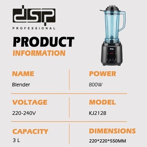 Blender professionnel DSP 1,5 L, robot culinaire multifonctionnel avec fonction chauffante pour la préparation de jus et de lait de soja - Product Image 4