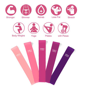 Set di 5 Fasce Elastiche di Resistenza, Mini Bande Elastiche per Esercizi di Fitness, Yoga, Sport e Allenamento a Casa - Product Image 5