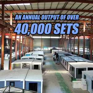 Structure du cadre Maisons pliantes de 40 pieds Fenêtres à café préfabriquées de 20 pieds <span class=keywords><strong>Maison</strong></span> en conteneur extensible <span class=keywords><strong>Maison</strong></span> préfabriquée 2 3 4 5 chambres à coucher - Product Image 4