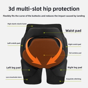 Protections pour les fesses de ski, équipement de protection pour le snowboard, protections internes pour les coudes, genouillères et shorts de protection des hanches pour le patinage sur glace - Product Image 2