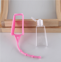 Mini conteneur d'emballage de liquide en plastique PET transparent de 30ml porte-clés bouteille de désinfectant pour les mains vide