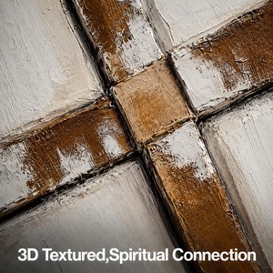 Decorazione Religiosa Dipinto Astratto di Gesù su Tela Pesante Testurizzata Beige Marrone con Versetto Biblico Regalo Cristiano <span class=keywords><strong>Arte</strong></span> Murale con Croce - Product Image 3