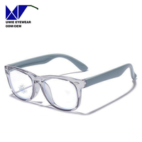 Monture de prescription carrée personnalisée OEM en TPEE et TR90, anti-lumière bleue, pour enfants et adolescents, taille 46-17-127, service d'échantillons rapide