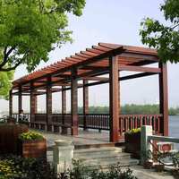 Pergola en bois couverture de pergola en bois, à bas prix, matériaux de rodage d'extérieur, mini maison carbonisée, montage facile, offre spéciale, 2020