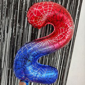 Nouveaux Ballons en Aluminium Numériques de 40 Pouces à Motif <span class=keywords><strong>Spider</strong></span>-<span class=keywords><strong>Man</strong></span> (0 à 9) pour Décoration de Fête Thème Héroïque Transfrontalier - Product Image 4