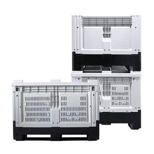 Nhiệm Vụ Nặng Nề Bền Hậu Cần Lưu Trữ Gấp Hộp Đóng Mở Container Với Nắp Nhựa Pallet Hộp - Product Image 1