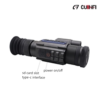 Visor Térmico HD 256x192/384x288/640x512 con Visión Nocturna, Telémetro Láser Digital, Visor de Caza con Accesorios Gratuitos