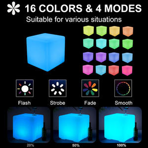43 أو متعدد الألوان RGB مصباح مكعب ليد بالتحكم عن بعد إضاءة مزاجية للمنزل الفندق غرفة الطعام غرفة المعيشة للمناسبات الخارجية - Product Image 6