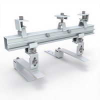 Kit de fixation CHIKO pour panneaux solaires en aluminium anodisé : serre-câbles intermédiaires et d'extrémité, profilés de fixation pour rails solaires, système de fixation pour toiture