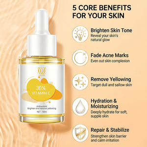 Siero Avanzato alla Vitamina C con Ialuronato di Sodio e Niacinamide 30ml, Riduce Segni dell'<span class=keywords><strong>Acne</strong></span> e Macchie Scure, Idratante, Sbiancante, Riparatore della Pelle - Product Image 3