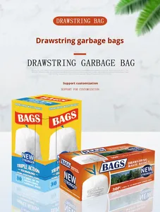 ถุงขยะแบบมีเชือกผูกสำหรับถังขยะในครัวสำนักงาน แบบใช้แล้วทิ้ง - Product Image 3