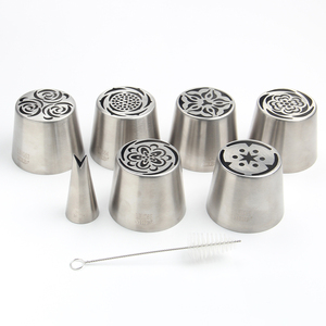 Ensemble <span class=keywords><strong>d</strong></span>'embouts de glaçage russes <span class=keywords><strong>en</strong></span> acier inoxydable extra large de 8 pièces pour <span class=keywords><strong>d</strong></span>écoration de gâteaux, outils de <span class=keywords><strong>pâtisserie</strong></span> et de cuisson - Product Image 5