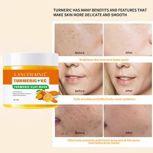 <span class=keywords><strong>Masque</strong></span> d'argile purifiant hydratant à la curcumine pour minimiser les pores avec de l'acide hyaluronique et de la vitamine C, nourrissant pour la vente au détail - Product Image 4