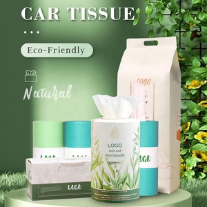 Tous types de papier toilette non blanchi en rouleaux, en papier végétal, non toxique, et mouchoirs en papier pour voiture et visage, en boîtes cubiques, en gros - Product Image 3