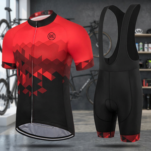 Ensemble de cyclisme haute élasticité, confortable, doux pour la peau, séchage rapide, respirant, manches courtes, Tour de France, 100% polyester, unisexe - Product Image 3