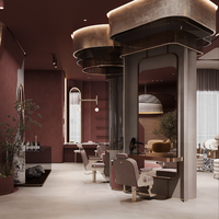 Jeu de meubles pour onglerie Custom Nail Shop Front Desk Design raffiné Aménagement intérieur de salon Décoration