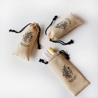 Sac à cordon en jute et lin haute densité, résistant aux déchirures, sac de rangement, pochettes pour cosmétiques, sac pour flacon de parfum, recyclable, réutilisable