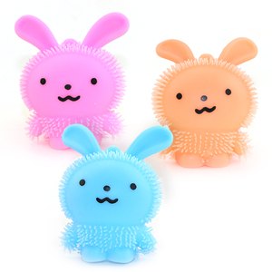 Bola <span class=keywords><strong>de</strong></span> estrés sensorial suave TPR Squishy Hairy Led Light Up Spider Ghost Pumpkin Impreso Festival Halloween Puffer Ball - Product Image 1