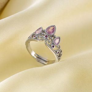 Collar de Acero Inoxidable con Colgante de Corona de Princesa Rosa y Cadena de Amor, Joyería Fina, Anillo de Cadena de Acero Inoxidable - Product Image 4
