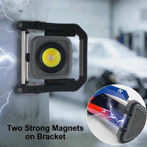 Lampe de travail LED télescopique double face RGB rechargeable avec fonction batterie externe, base magnétique, étanche, portable pour réparation, inspection, camping - Product Image 4