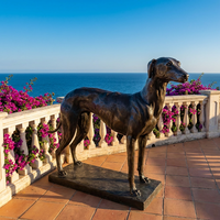 Statue de chien de chasse en bronze sur mesure - Moulage à la cire perdue sur mesure avec patine antique appliquée à la main, sculpture en bronze