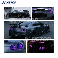 HETOP für GT-R R35 Upgrade-Rückleuchten 2008-2024 Spezielle Maßgefertigte RGB-Autolampe Farbenfroher Stil Rückleuchten DRL für Nissan