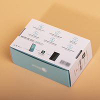 Boîte d'expédition pliable avec insert en carton ondulé recyclable, gaufrage personnalisé et pelliculage mat pour l'électronique intelligente et les appareils mobiles