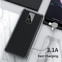 Los productos que se venden mejor portátil 20000mAh Slim Power Banks 10000mAh con cable incorporado 3 en 1