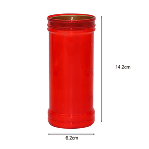 Candela rossa antivento all'aperto del <span class=keywords><strong>cimitero</strong></span> della cera Memeotial per uso esterno - Product Image 2