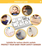 US Standard Uniersial Child Safety Socket Covers Plug Cover 2 Prong pour les prises