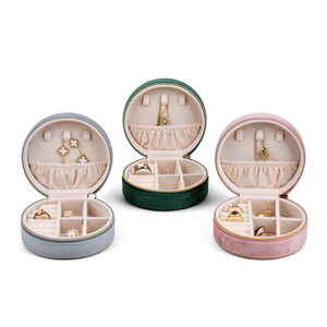 Premium Exquisite Jewelry Box Portable Travel <b>Storage</b> Case for <b>Ring</b>, Necklace Earrings Compact Organizer Pouch - Product Image 5