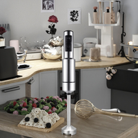 Blender électrique 3 en 1 pour aliments et légumes, 500 W, portable, usage domestique, 4 lames, mixeur à main pour la cuisine, rapide, facile à nettoyer