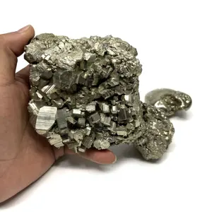 Großhandel Pyrit Rough Stone Mineral Chalko pyrit Probe zum Verkauf Natural Pyrit Cluster