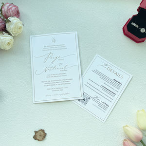 Carte d'invitation de <span class=keywords><strong>mariage</strong></span> tendance, biodégradable et économique avec enveloppes - Product Image 3