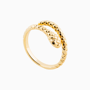 ROXI 2021 Bague de mariage ajustable en argent sterling plaqué rhodium et or 18 carats, motif serpent, tendance pour femme - Product Image 1