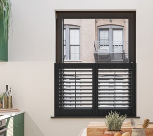 Volets de style café de haute qualité, volets en PVC, stores de <span class=keywords><strong>fenêtre</strong></span>, sans tige d'inclinaison avant et installation facile en DIY, volet intérieur - Product Image 3