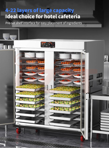 Carrito Calentador de Alimentos Móvil Inteligente de 11 Niveles con Puerta de Vidrio Individual, Gabinete de Alimentos Aislado de Acero Inoxidable para Restaurante - Product Image 6