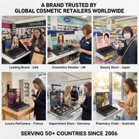Großhandel Maßgefertigtes PVC-Kosmetik-Displayregal - Individueller Boden-/Theken-Make-up-Präsentationsständer für Einzelhandels-Kosmetikgeschäfte