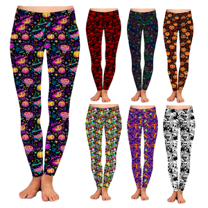 STANDLAR INTERNATIONAL 2025 Leggings de Halloween para Mujer, Cintura Alta, Tejido Transpirable, Súper Suave, con Estampado y Costuras - Product Image 1