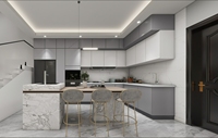 Service de design d'intérieur 3D George Flat & Apartment avec graphisme, style contemporain, garantie de 5 ans