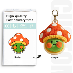 Tùy Chỉnh Sang Trọng Keychain Thú Nhồi Bông OEM Nấm Plusheis Mềm Đồ Chơi Sang Trọng - Product Image 1