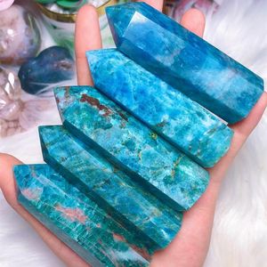 Venta al por Mayor de Varitas de Cristal Grandes de Alta Calidad, Piedra Natural Curativa, Torre de Apatita Azul para Decoración - Product Image 6