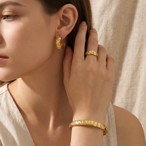 Set di gioielli tarocchi di Design originale da sogno 18k placcato oro braccialetto appannato gioielli gratis in acciaio inossidabile gioielli da donna - Product Image 2