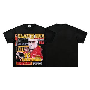 Camiseta Oversize de Algodón 100% Pesado de 280 g/m² para Hombre, Estilo Urbano Vintage con Lavado Ácido, Corte Holgado, Hip Hop, Venta al por Mayor, Personalizada, OEM - Product Image 1