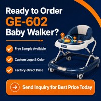 Marche-bébé pliable multifonctionnel, anti-pincement et anti-renversement, livré avec un jouet musical en forme de chat, roues silencieuses, cadeau pour bébé