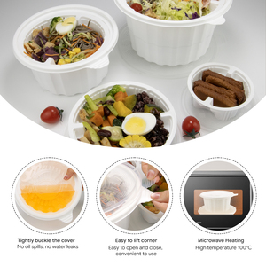 PP Plastic Disposable 2-layer Round Soup Bowl & Take-out <b>Box</b> Custom Logo/Size Blister Processed Various Capacities (7-95oz) - Product Image 3