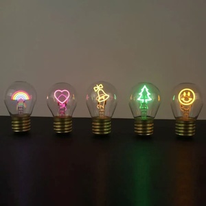 Ampoule LED rechargeable en verre en forme de dessin animé Edison, lumière décorative colorée et amusante, veilleuse portable - Product Image 3