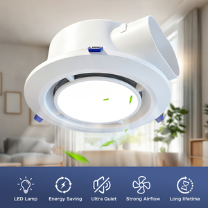 Ventilateur d'extraction de plafond LED silencieux pour toilettes, 275 mm, mince, certifié CE, pour petits <span class=keywords><strong>WC</strong></span> en Australie - Product Image 5