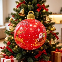 Boule de Noël avec lumières LED, décorations de boules de Noël, ballons pour l'extérieur, décoration de jardin, pelouse, véranda